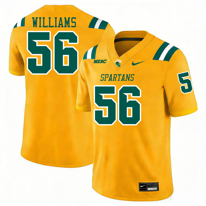 Norfolk State Spartans #56 Jaylen Williams College Football Jerseys,Uniforms Stitched-Gold
